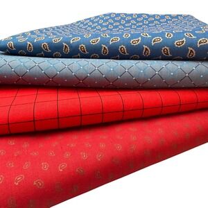 Quilters Cotton Fabric Bundle ~ 10 Meters ~ Paisly Gingham Plaid Craft Sewing